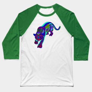 led bright cougar tiger ecopop pattern Baseball T-Shirt